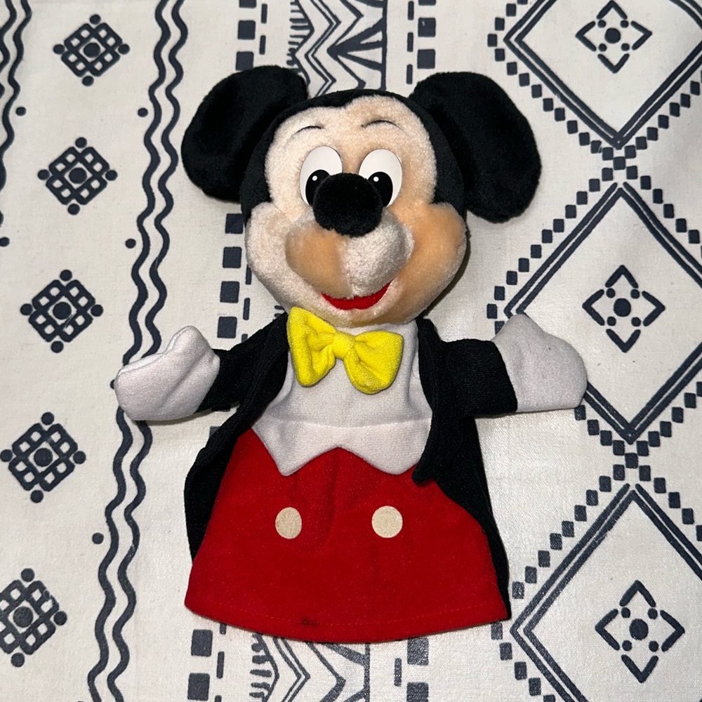 Vintage, Disneyland, Mickey Mouse Plush, Hand Puppet, Walt‎ Disney World